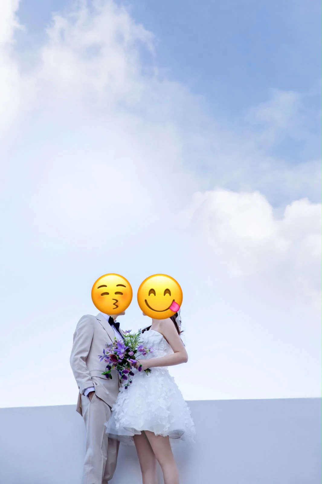 The Chungdam garden wedding portrait