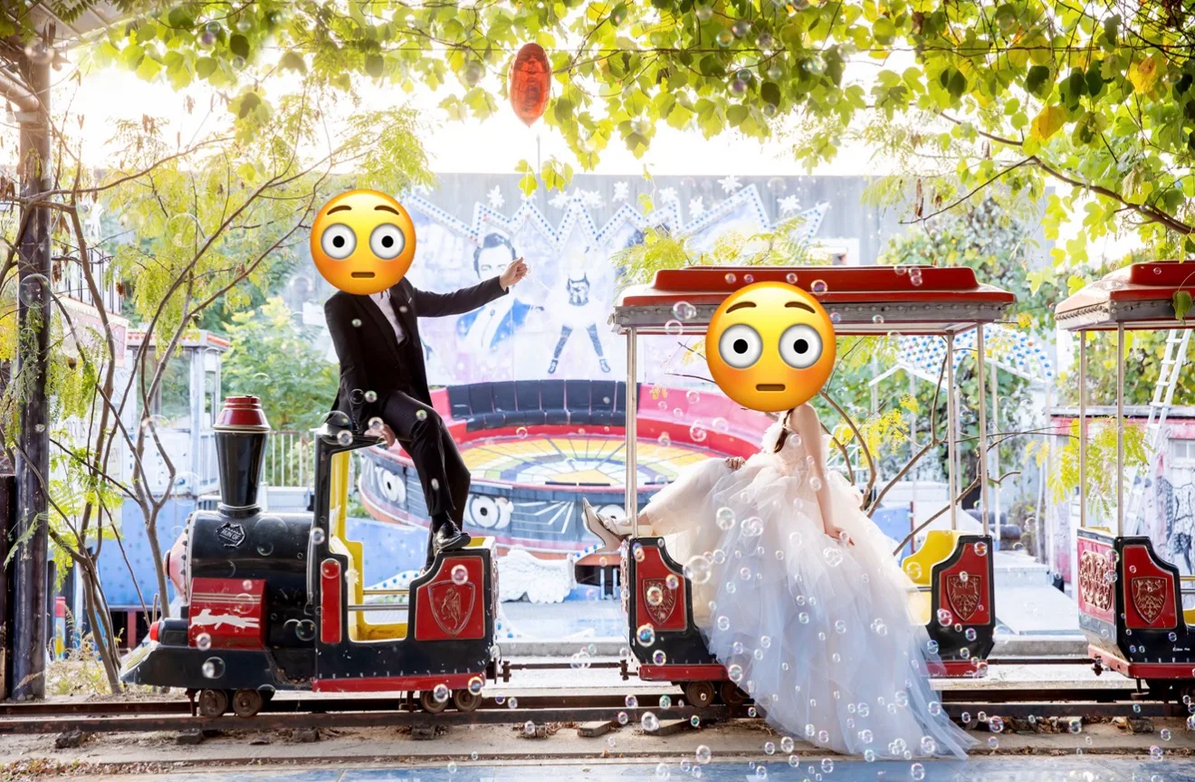 The Chungdam outdoor wedding portrait